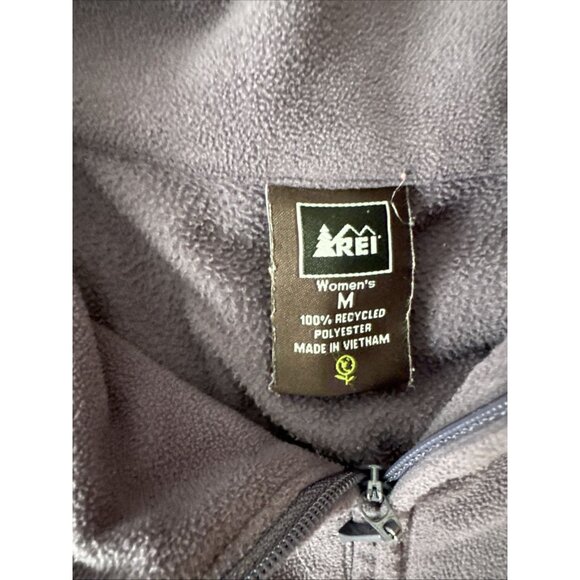 REI Women's Pullover 1/4 Zip Fleece Sweater Hiking Camping Outdoor Size M - Picture 3 of 4